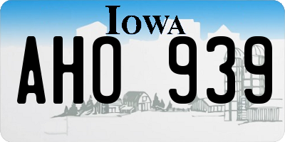 IA license plate AHO939