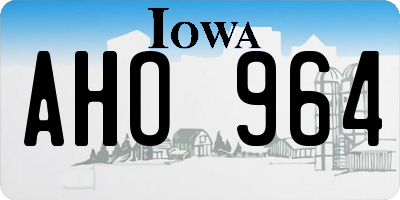 IA license plate AHO964