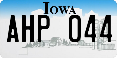 IA license plate AHP044