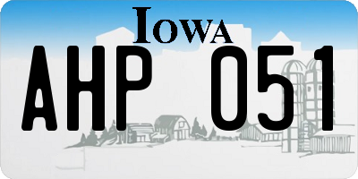 IA license plate AHP051