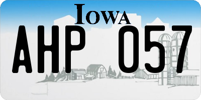 IA license plate AHP057