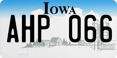 IA license plate AHP066