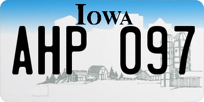 IA license plate AHP097