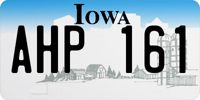 IA license plate AHP161