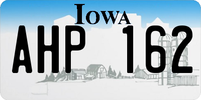 IA license plate AHP162