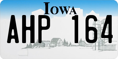 IA license plate AHP164