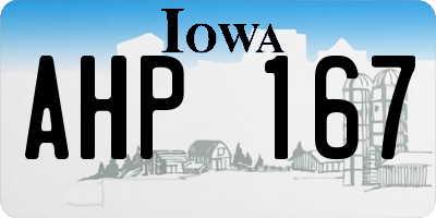 IA license plate AHP167