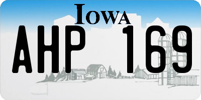 IA license plate AHP169