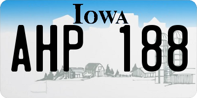 IA license plate AHP188