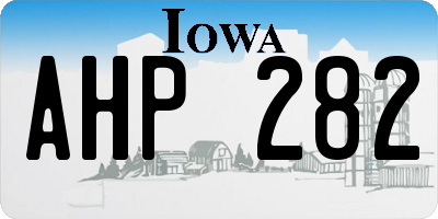 IA license plate AHP282