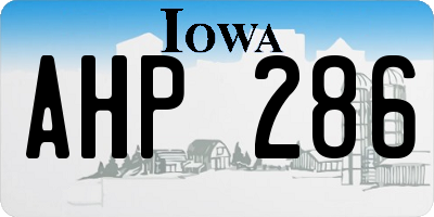 IA license plate AHP286