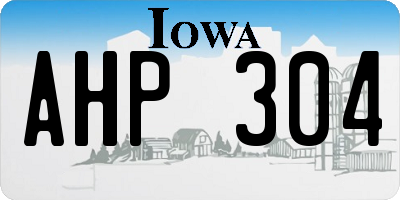 IA license plate AHP304