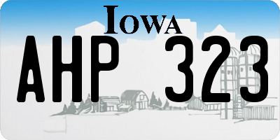 IA license plate AHP323