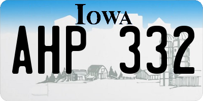 IA license plate AHP332