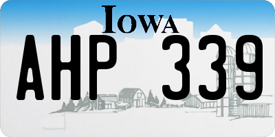 IA license plate AHP339
