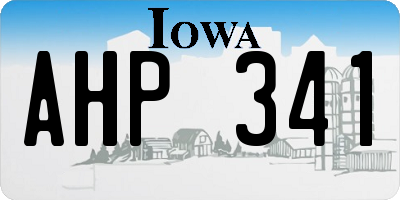 IA license plate AHP341