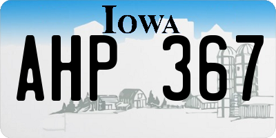 IA license plate AHP367