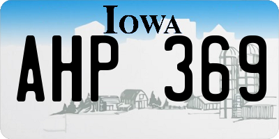 IA license plate AHP369