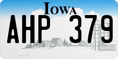 IA license plate AHP379