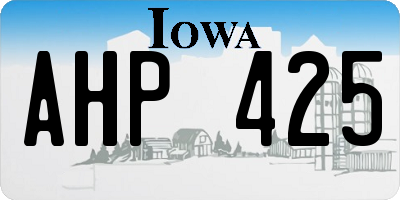 IA license plate AHP425