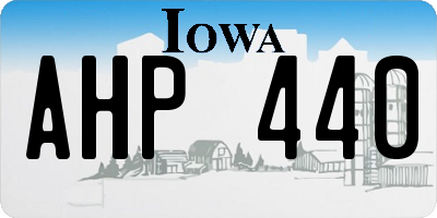 IA license plate AHP440