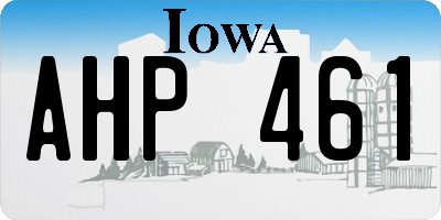 IA license plate AHP461