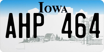 IA license plate AHP464