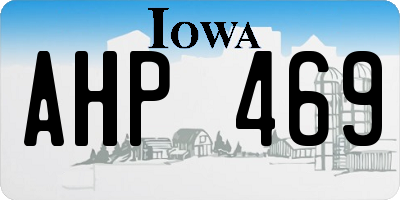 IA license plate AHP469