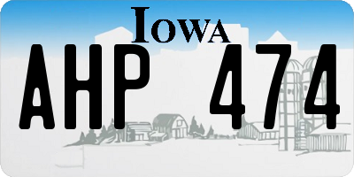 IA license plate AHP474
