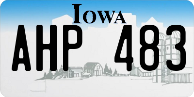 IA license plate AHP483