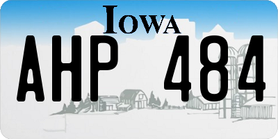 IA license plate AHP484