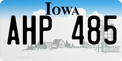 IA license plate AHP485
