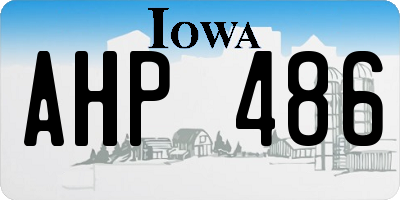 IA license plate AHP486