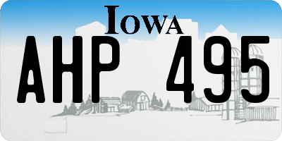 IA license plate AHP495