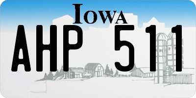 IA license plate AHP511