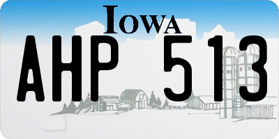IA license plate AHP513