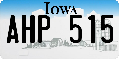 IA license plate AHP515
