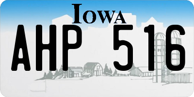 IA license plate AHP516
