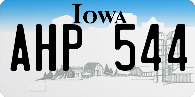 IA license plate AHP544