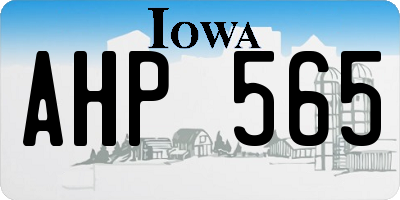 IA license plate AHP565