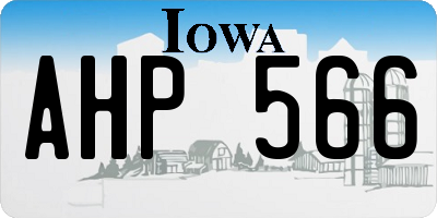 IA license plate AHP566