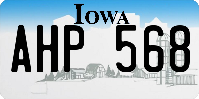 IA license plate AHP568