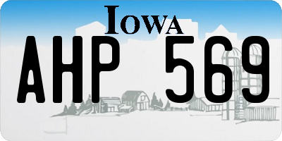 IA license plate AHP569