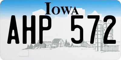 IA license plate AHP572