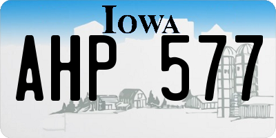 IA license plate AHP577