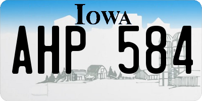 IA license plate AHP584