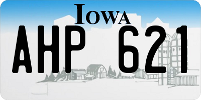 IA license plate AHP621