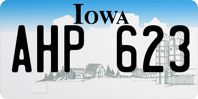 IA license plate AHP623