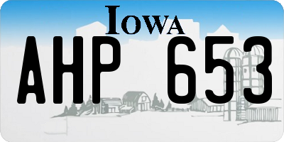 IA license plate AHP653