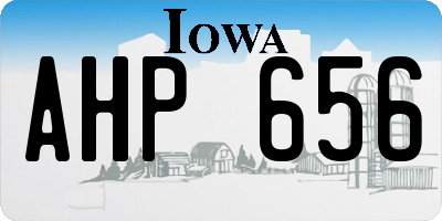 IA license plate AHP656